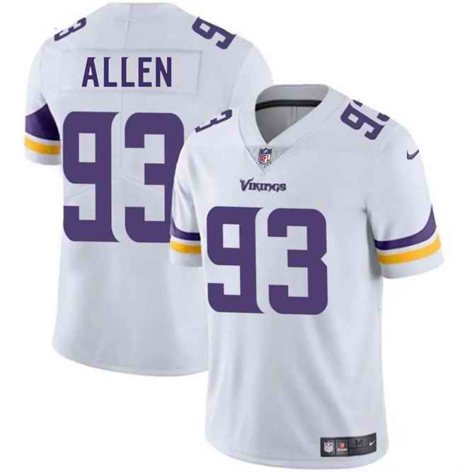 Men's Minnesota Vikings #93 Jonathan Allen White 2025 Vapor Untouchable Limited Stitched Jersey